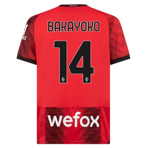 AC Mailand Bakayoko 14 Heimtrikot 2023 24 Fußballtrikots