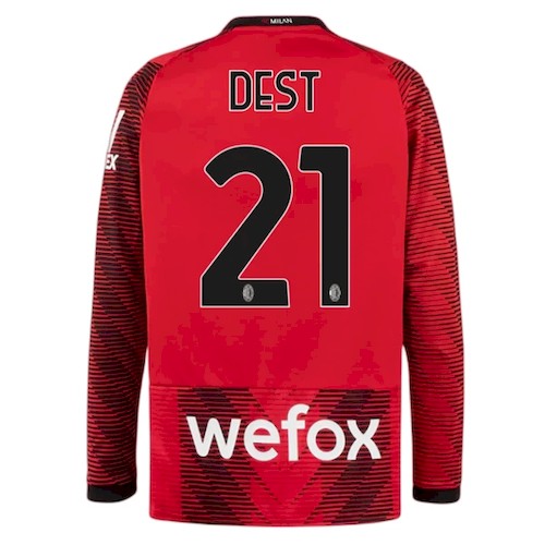 AC Mailand Dest 21 Langarm Heimtrikot 2023-24 Fußballtrikots