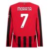 AC Mailand Morata 7 Heimtrikot 2024 25 Fußballtrikots Langarm
