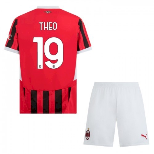 AC Mailand Theo 19 Kinder Heim Trikotsatz 2024 25 Fußballtrikots