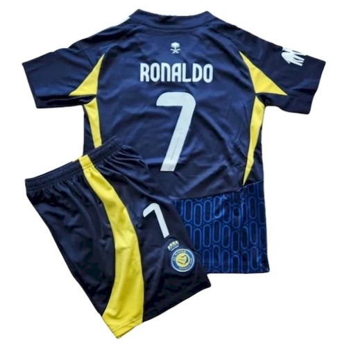 Al Nassr FC Ronaldo 7 Auswärts Kinder Trikotsatz 2024-25