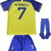 Al Nassr FC Ronaldo 7 Kinder Heim Trikotsatz 2022 2023