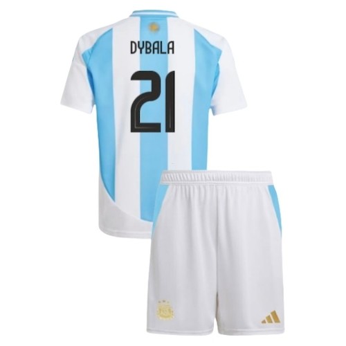 Argentinien Dybala 21 Heim Kinder Trikotsatz 2024