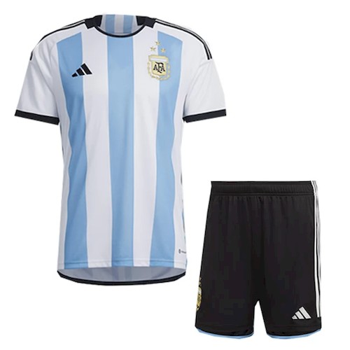 Argentinien Kinder Heim Trikotsatz 2022 2023 Fußballtrikots