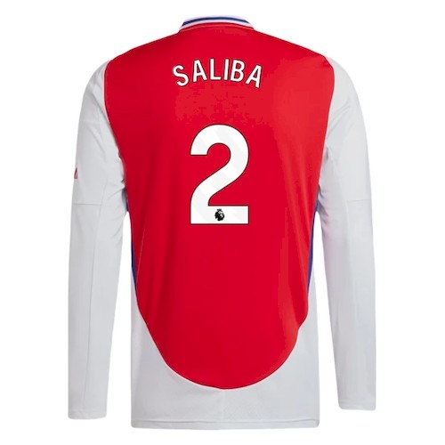 Arsenal Saliba 2 Heimtrikot 2024-25 Fußballtrikots - Langarm