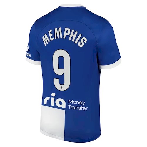 Atlético Madrid Memphis Depay 9 Auswärtstrikot 2023-24 Fußballtrikots