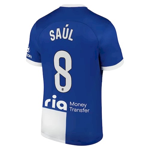 Atlético Madrid Saúl Ñíguez 8 Auswärtstrikot 2023-24 Fußballtrikots