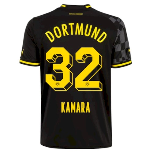 BVB Borussia Dortmund Kamara 32 Auswärtstrikot 2022 23 Fußballtrikots