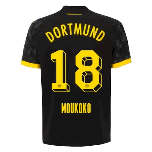BVB Borussia Dortmund Moukoko 18 Auswärtstrikot 2023 24 Fußballtrikots