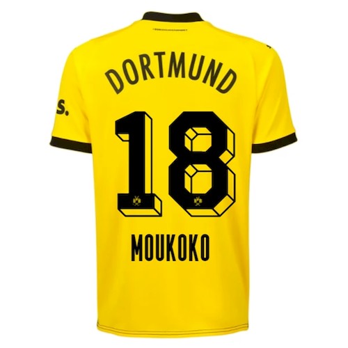 BVB Borussia Dortmund Moukoko 18 Heimtrikot 2023-24 Fußballtrikots