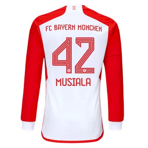 Bayern München Jamal Musiala 42 Heimtrikot 2023-24 Fußballtrikots - Langarm