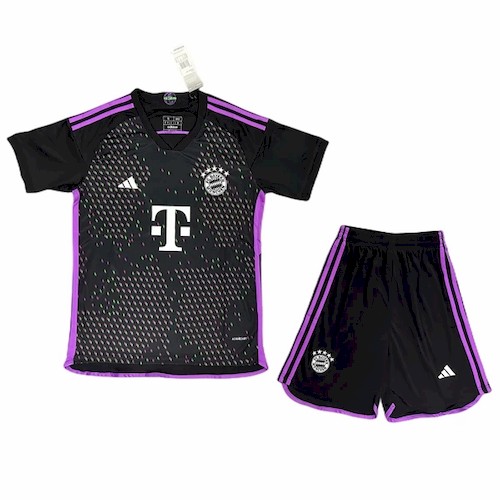 Bayern München Kinder Auswärts Trikotsatz 2023 2024 Fußballtrikots