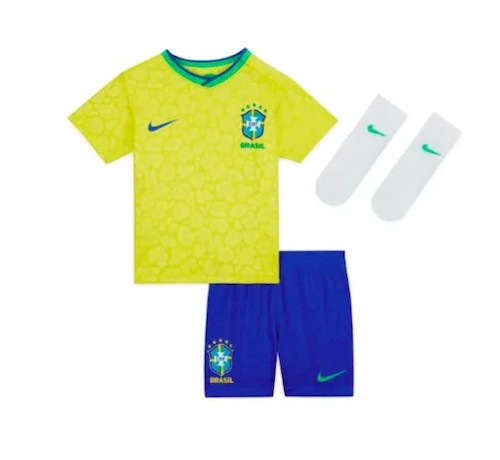 Brasilien Kinder Heim Trikotsatz 2022 Fußballtrikots