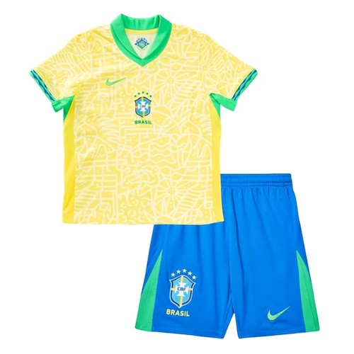 Brasilien Kinder Heim Trikotsatz 2024 Fußballtrikots