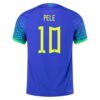Brasilien Pele 10 Auswärtstrikot 2022 Fußballtrikots