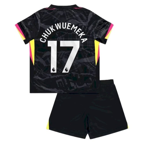 Chelsea Chukwuemeka 17 Kinder 3rd Trikotsatz 2024-25 Fußballtrikots