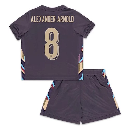 England Alexander-Arnold 8 Kinder Auswärts Trikotsatz 2024 Fußballtrikots