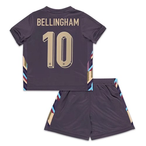 England Bellingham 10 Kinder Auswärts Trikotsatz 2024 Fußballtrikots