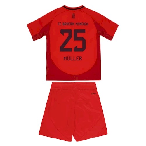 FC Bayern München Müller 25 Kinder Heim Trikotsatz 2024 2025 Fußballtrikots