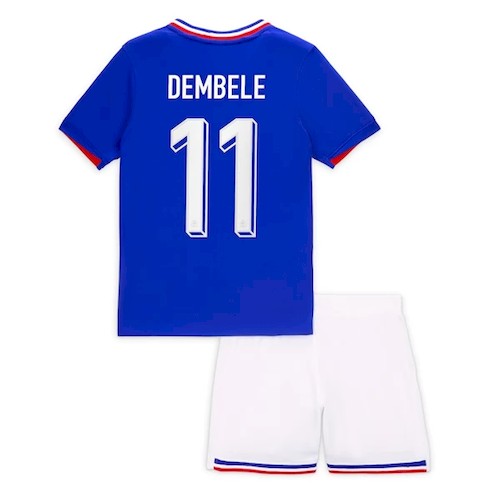 Frankreich Dembele 11 Kinder Heim Trikotsatz 2024 Fußballtrikots