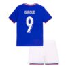 Frankreich Giroud 9 Kinder Heim Trikotsatz 2024 Fußballtrikots