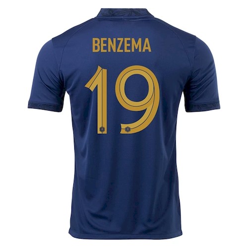 Frankreich Karim Benzema 19 Heimtrikot 2022 Fußballtrikots