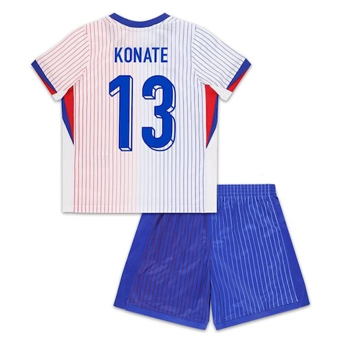 Frankreich Konate 13 Kinder Auswärts Trikotsatz 2024 Fußballtrikots
