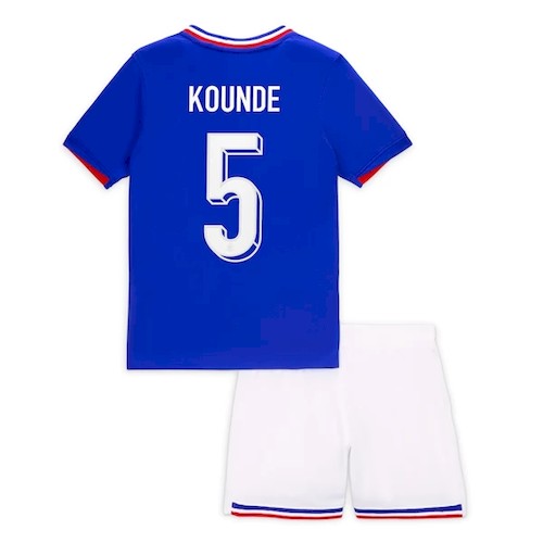 Frankreich Kounde 5 Kinder Heim Trikotsatz 2024 Fußballtrikots