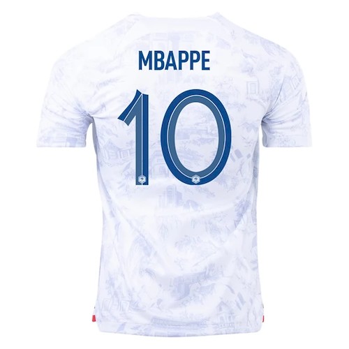 Frankreich Kylian Mbappé 10 Auswärtstrikot 2022 Fußballtrikots