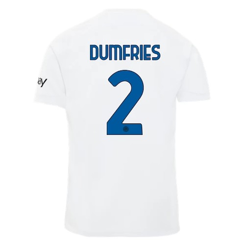 Inter Mailand Dumfries 2 Auswärtstrikot 2023-24 Fußballtrikots
