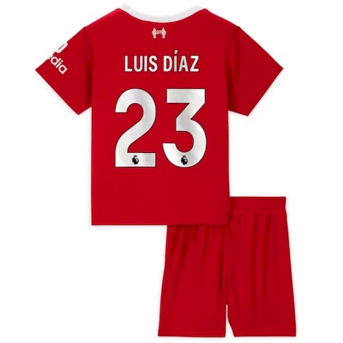Liverpool Luis Diaz 23 Kinder Heim Trikotsatz 2023 2024 Fußballtrikots