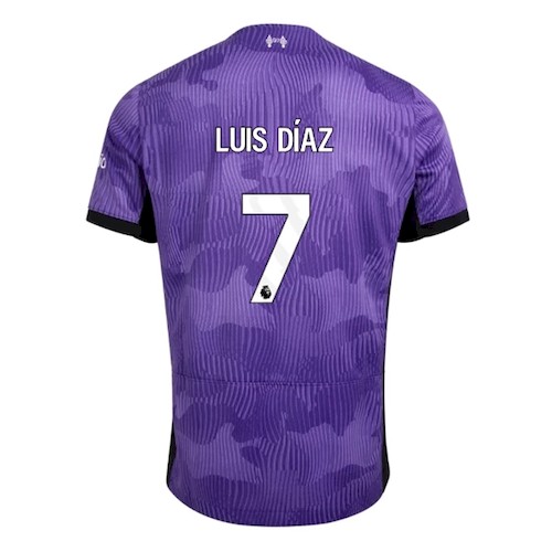 Liverpool Luis Díaz 7 3. Trikot 2023-24 Fußballtrikots