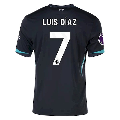 Liverpool Luis Díaz 7 Auswärtstrikot 2024 25 Fußballtrikots