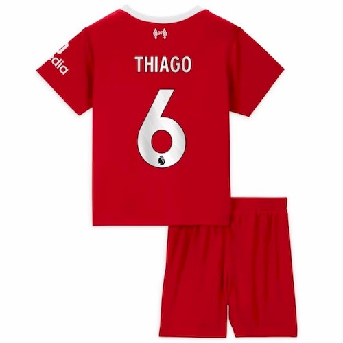 Liverpool Thiago 6 Kinder Heim Trikotsatz 2023 2024 Fußballtrikots