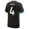 Liverpool Virgil van Dijk 4 Auswärtstrikot 2024 25 Fußballtrikots