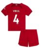 Liverpool Virgil van Dijk 4 Kinder Heim Trikotsatz 2022 23 Fußballtrikots