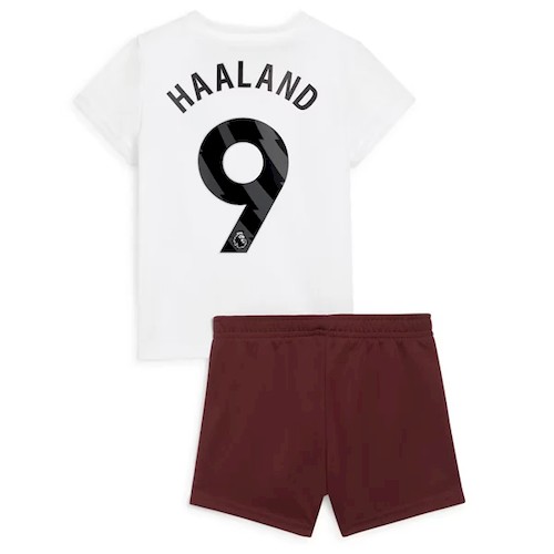 Manchester City Erling Haaland 9 Auswärts Kinder Trikotsatz 2023 2024