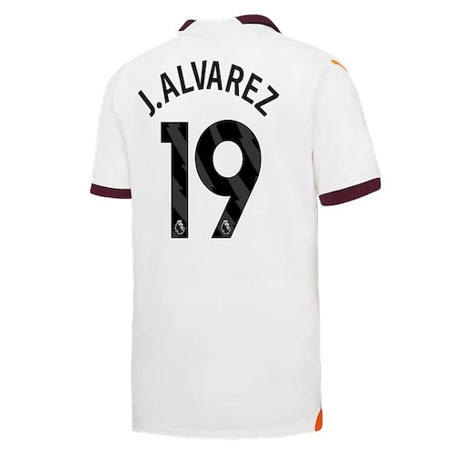 Manchester City J. Alvarez 19 Auswärtstrikot 2023-24 Fußballtrikots