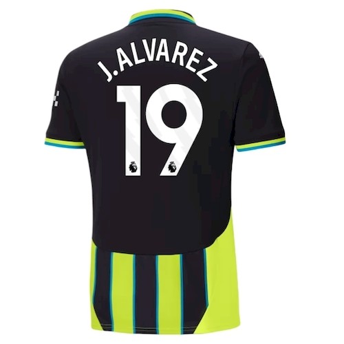 Manchester City J. Alvarez 19 Auswärtstrikot 2024-25 Fußballtrikots
