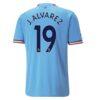 Manchester City J Alvarez 19 Heimtrikot 2022 23 Fußballtrikots