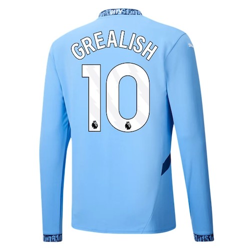 Manchester City Jack Grealish 10 Heimtrikot 2024 25 Fußballtrikots Langarm