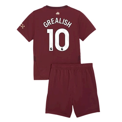 Manchester City Jack Grealish 10 Kinder 3rd Trikotsatz 2024 2025