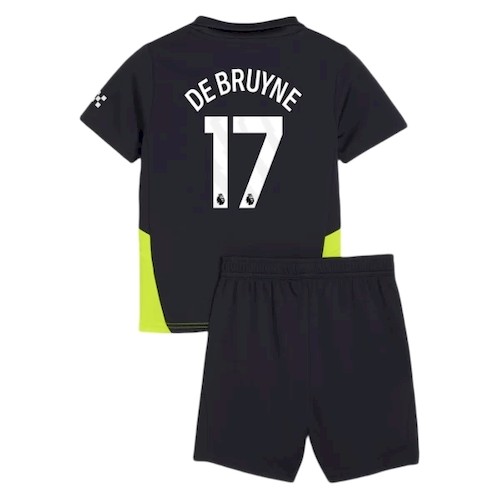 Manchester City Kevin De Bruyne 17 Auswärts Kinder Trikotsatz 2024 2025