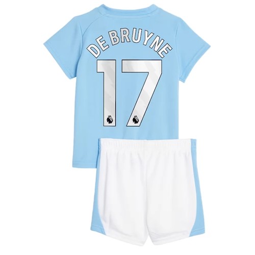 Manchester City Kevin De Bruyne 17 Kinder Heim Trikotsatz 2023-24 Fußballtrikots