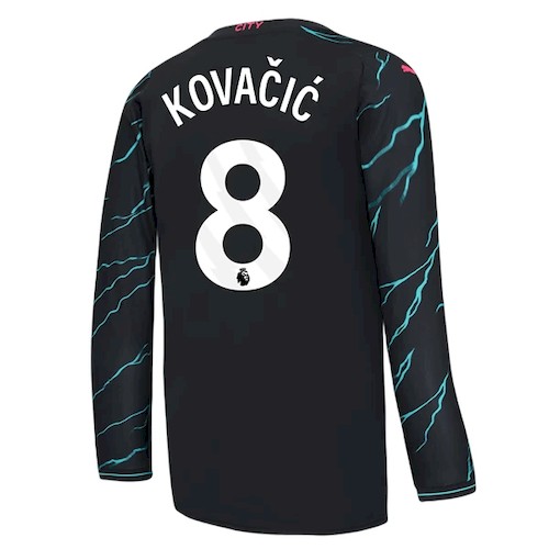 Manchester City Kovacic 8 Langarm 3. Trikot 2023-24 Fußballtrikots