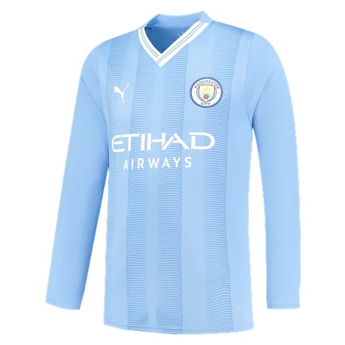 Manchester City Langarm Heimtrikot 2023 24 Fußballtrikots