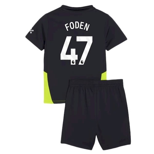Manchester City Phil Foden 47 Auswärts Kinder Trikotsatz 2024 2025