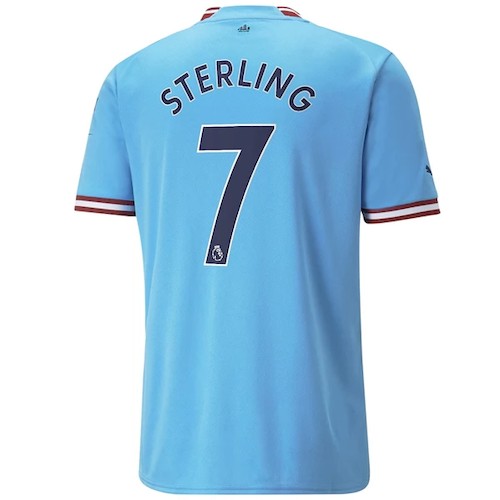 Manchester City Raheem Sterling 7 Heimtrikot 2022 23 Fußballtrikots