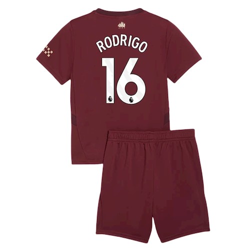 Manchester City Rodrigo 16 Kinder 3rd Trikotsatz 2023 2024 Fußballtrikots