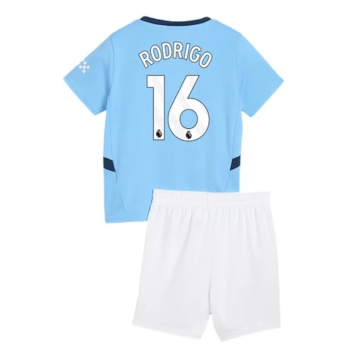 Manchester City Rodrigo 16 Kinder Heim Trikotsatz 2023 2024 Fußballtrikots